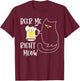 Right Meow Beer Me Cat Funny Drinking Team Beer Lover T-Shirt - T-Shirt | Maroon
