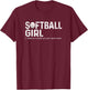 Softball Girl Definition Fun Softball Sassy Player Girl T-Shirt - T-Shirt | Maroon