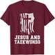 Jesus And Taekwondo Instructor Christian Martial Arts Fan T-Shirt - T-Shirt | Maroon