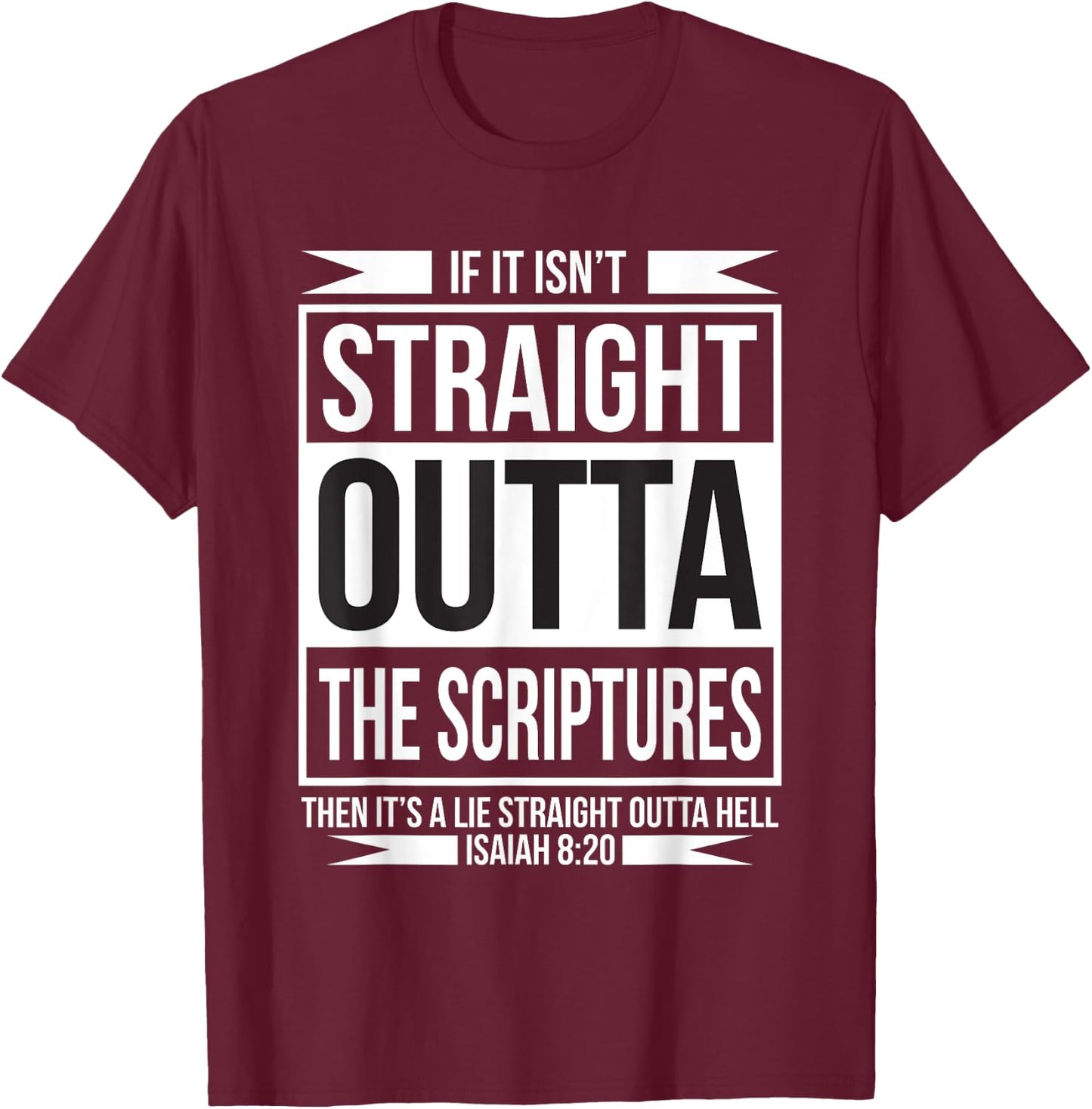 Straight Outta the Ecripturs Christian Believers T-Shirt - T-Shirt | Maroon