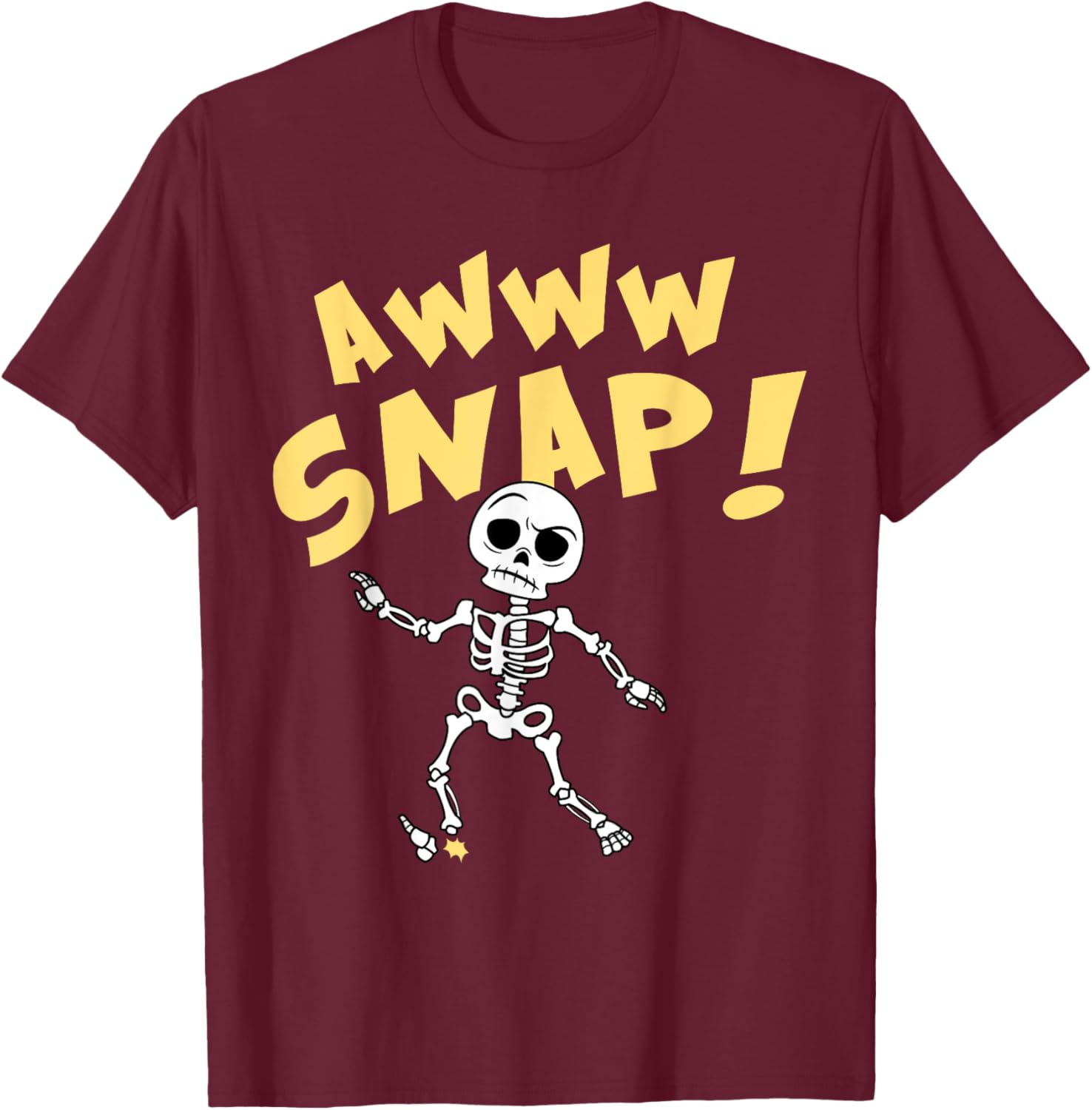 Funny Broken Bone Foot Skeleton Surgery Gift Men Women Kids T-Shirt - T-Shirt | Maroon