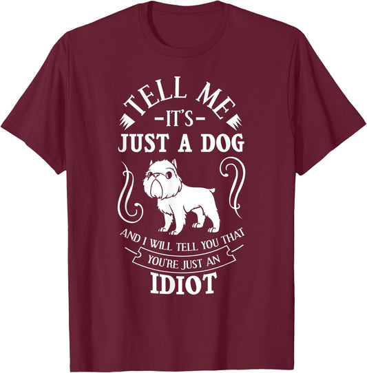 Brussels Griffon Dog Gift Puppies Owner Lover T-Shirt - T-Shirt | Maroon