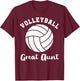 Volleyball Great Aunt Matching Family Volleyball Team T-Shirt - T-Shirt | Maroon