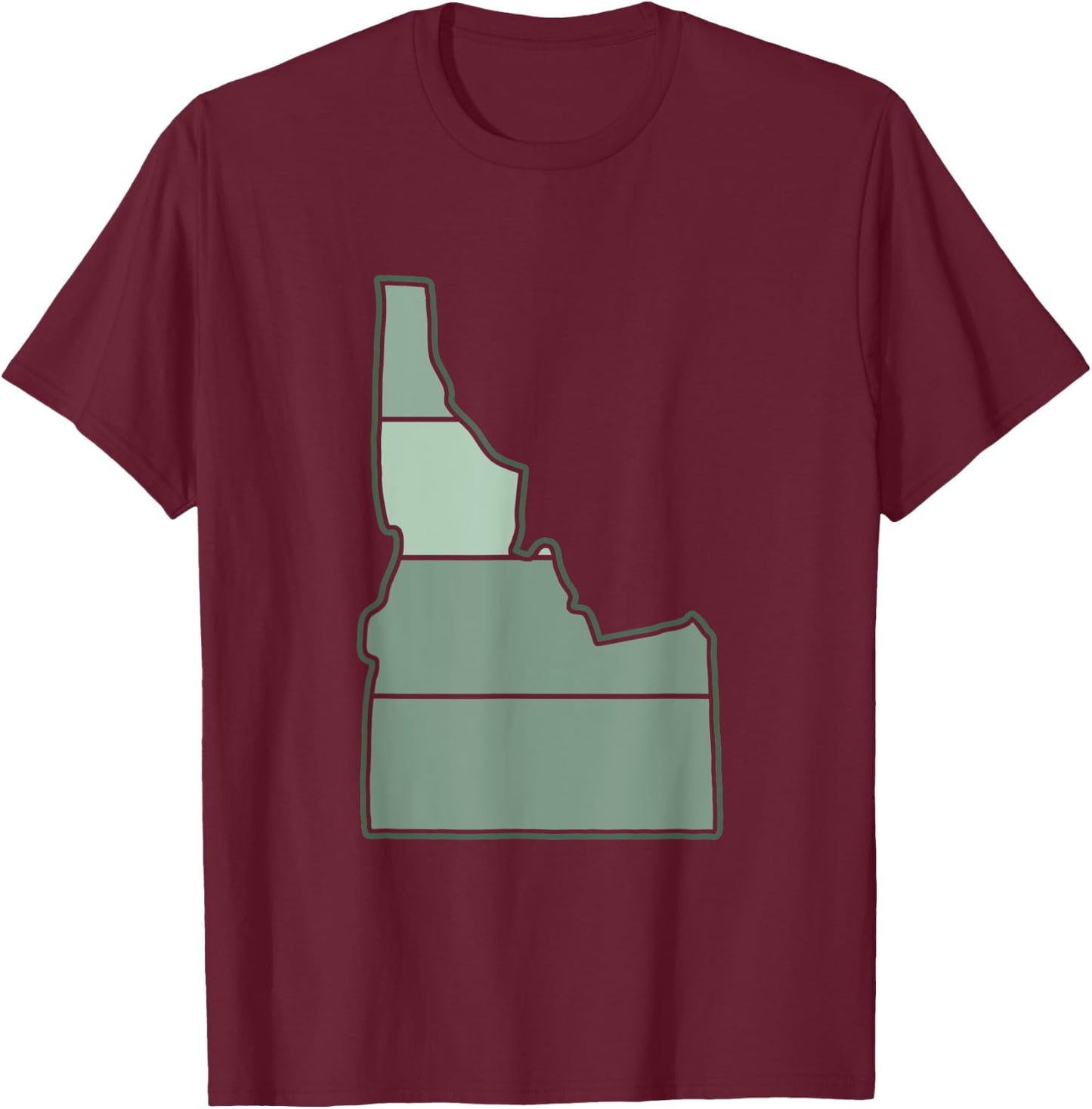 Idaho State Outline Boise Potato Home Love Idaho T-Shirt - T-Shirt | Maroon