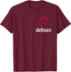 Linux Debian lovers Spiral Logo Open Source Os T-Shirt - T-Shirt | Maroon