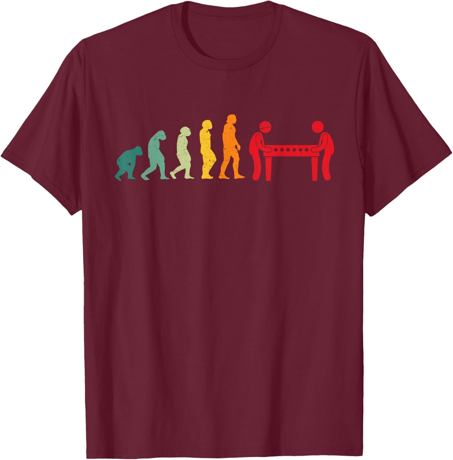 Table Soccer Foosball evolution T-Shirt - T-Shirt | Maroon