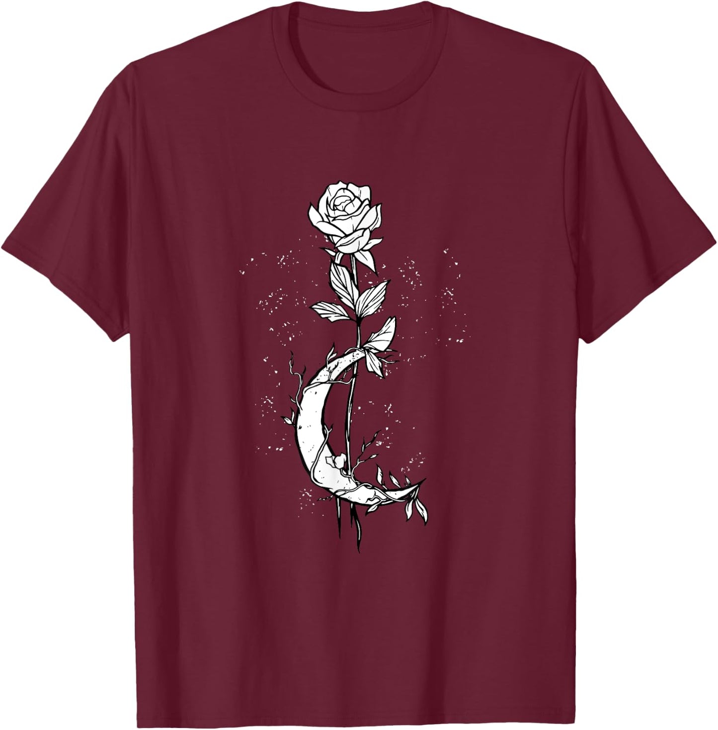 Moon Rose T-Shirt - T-Shirt | Maroon