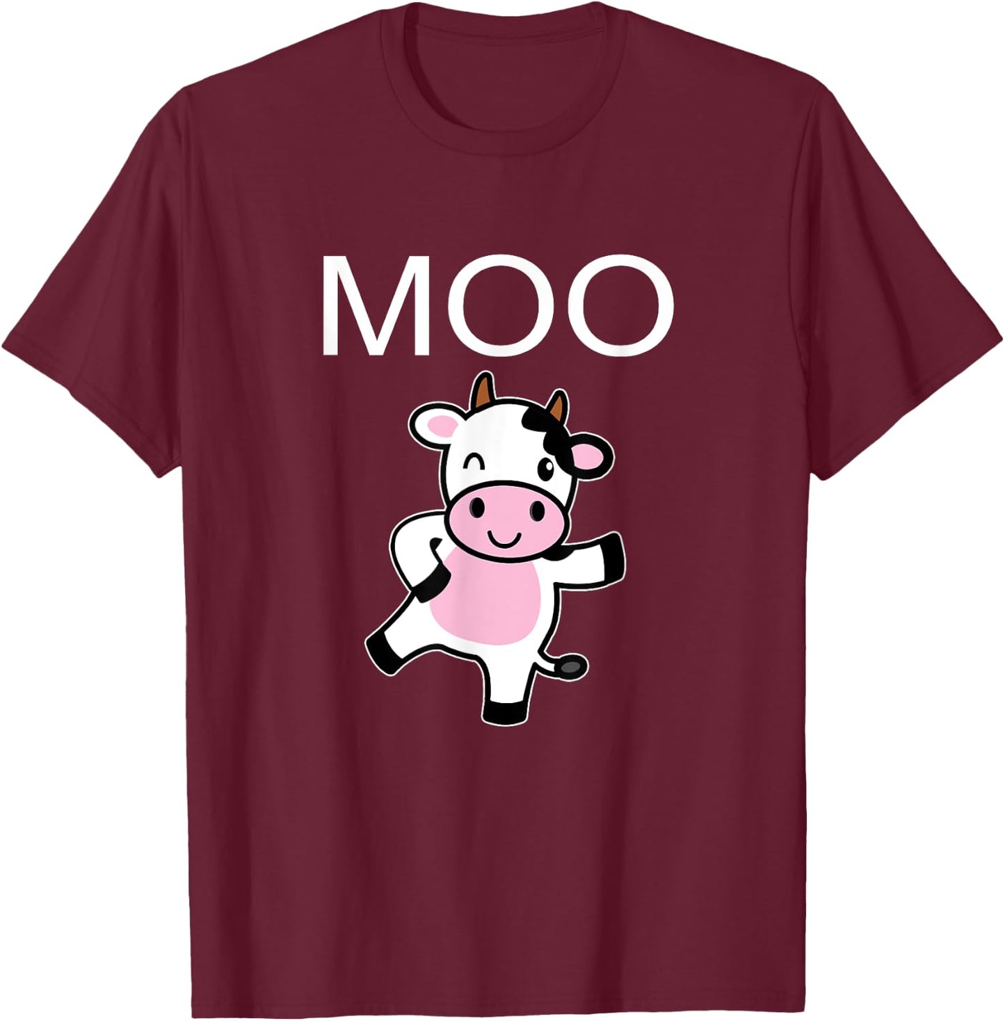 Moo Cow - Funny Farmer cow for adults kids boys and girls T-Shirt - T-Shirt | Maroon