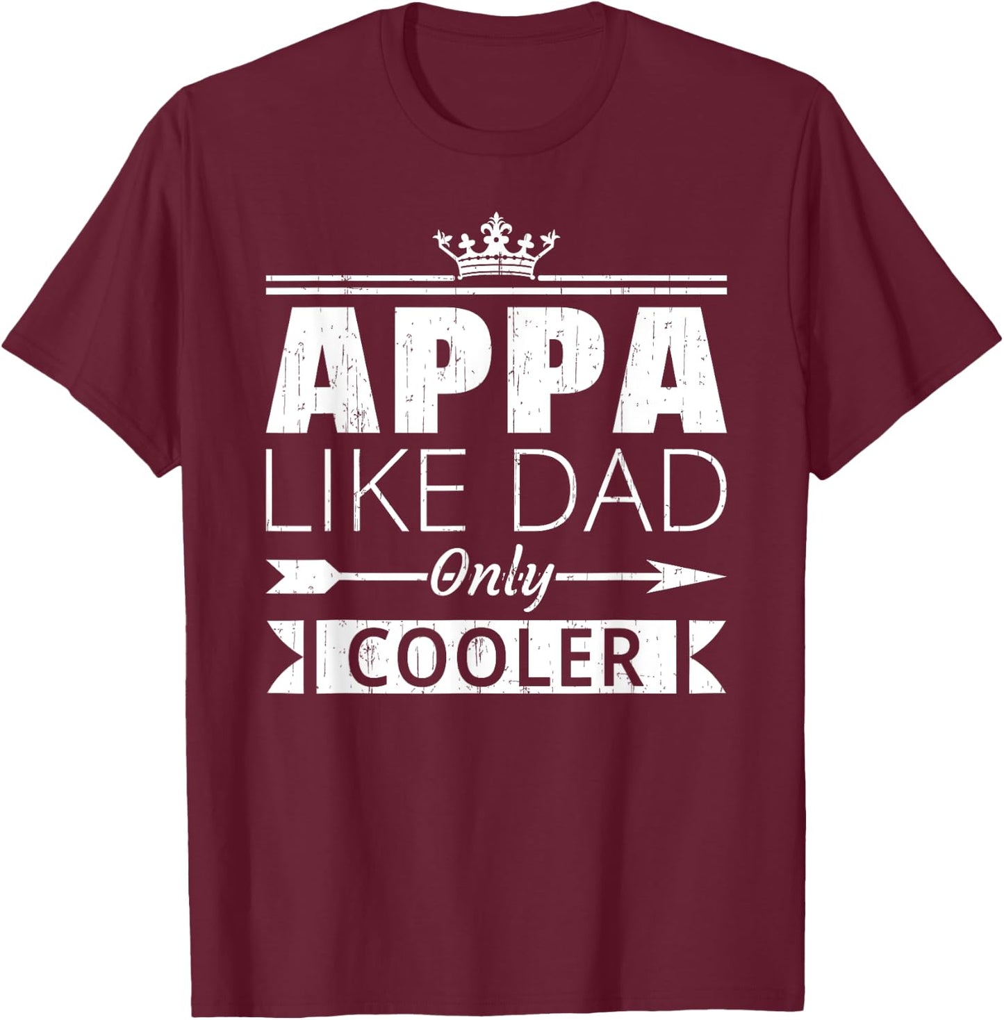 Appa Cooler Funny Korean Dad Father's Day Quote T-Shirt - T-Shirt | Maroon
