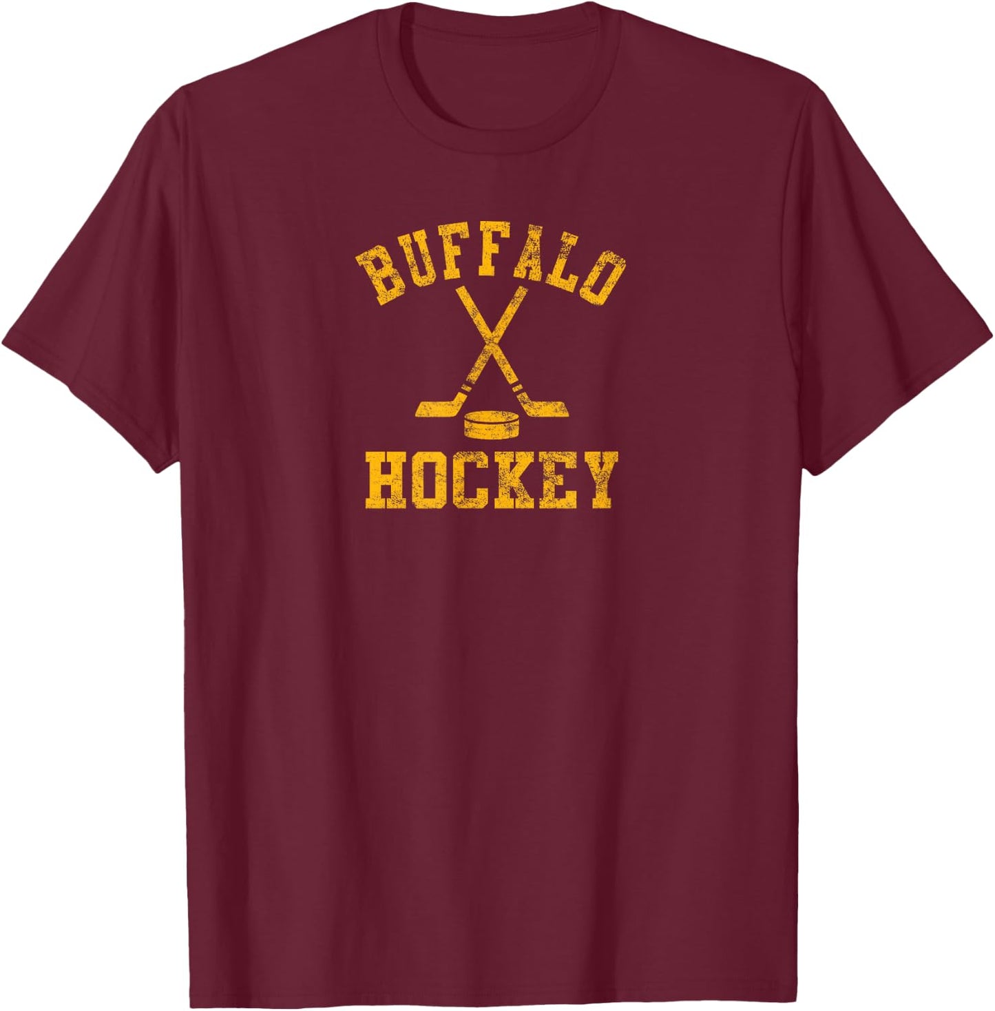 Vintage Buffalo Hockey T-Shirt - T-Shirt | Maroon