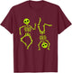 Dancing Skeletons Halloween Shirt for Boy Girl Youth Toddler T-Shirt - T-Shirt | Maroon