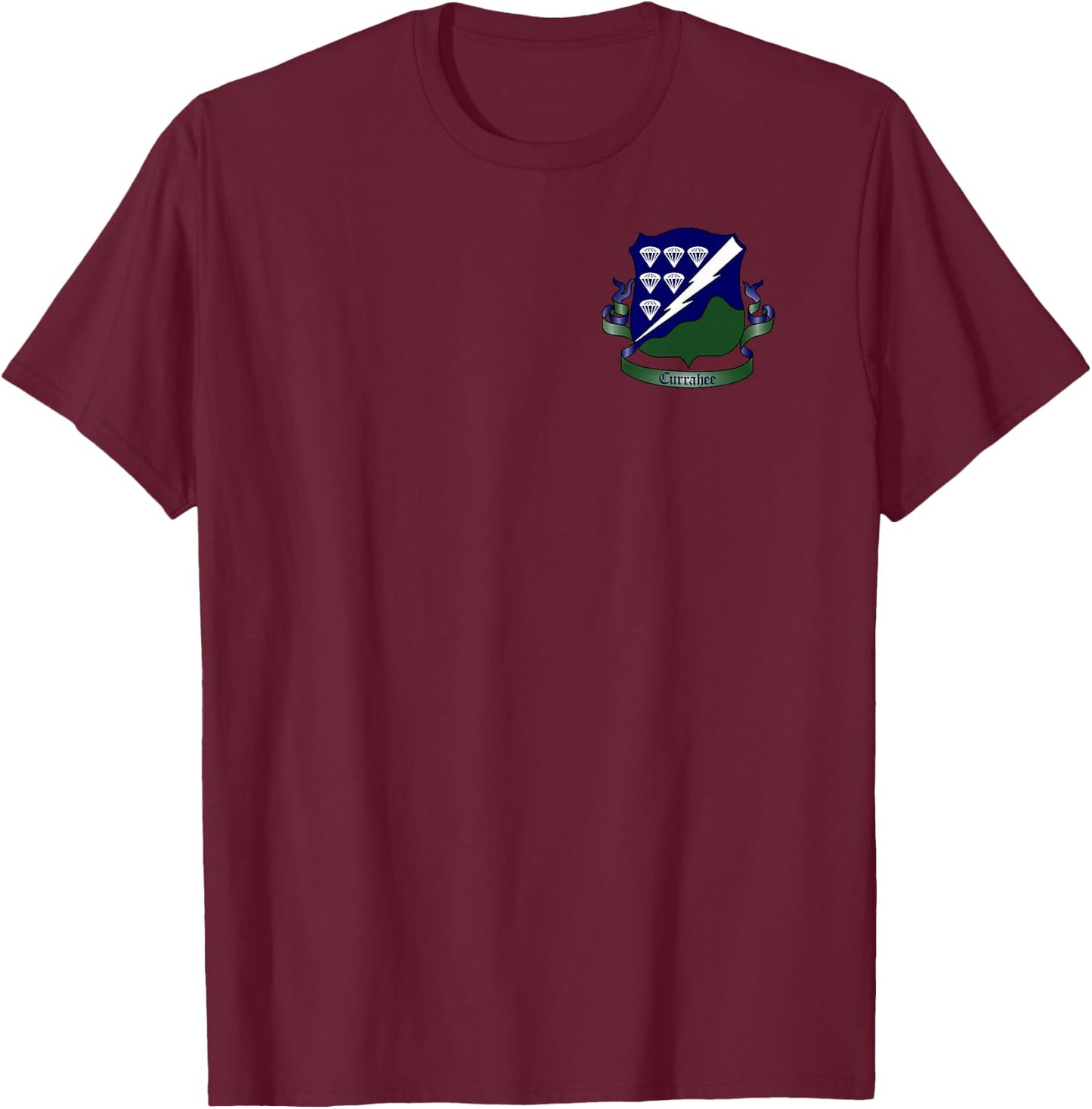 101st Airborne - 506 Parachute Fantry DUI - Currahee T-Shirt - T-Shirt | Maroon
