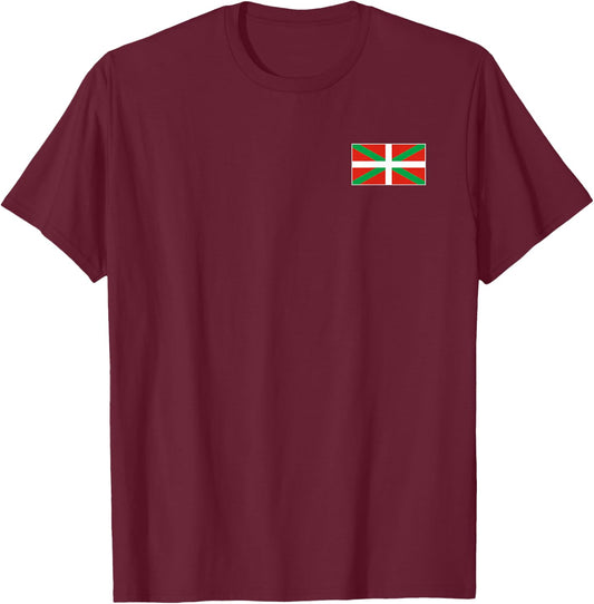 Basque Country Flag Ikurrina Spain T-Shirt - T-Shirt | Maroon