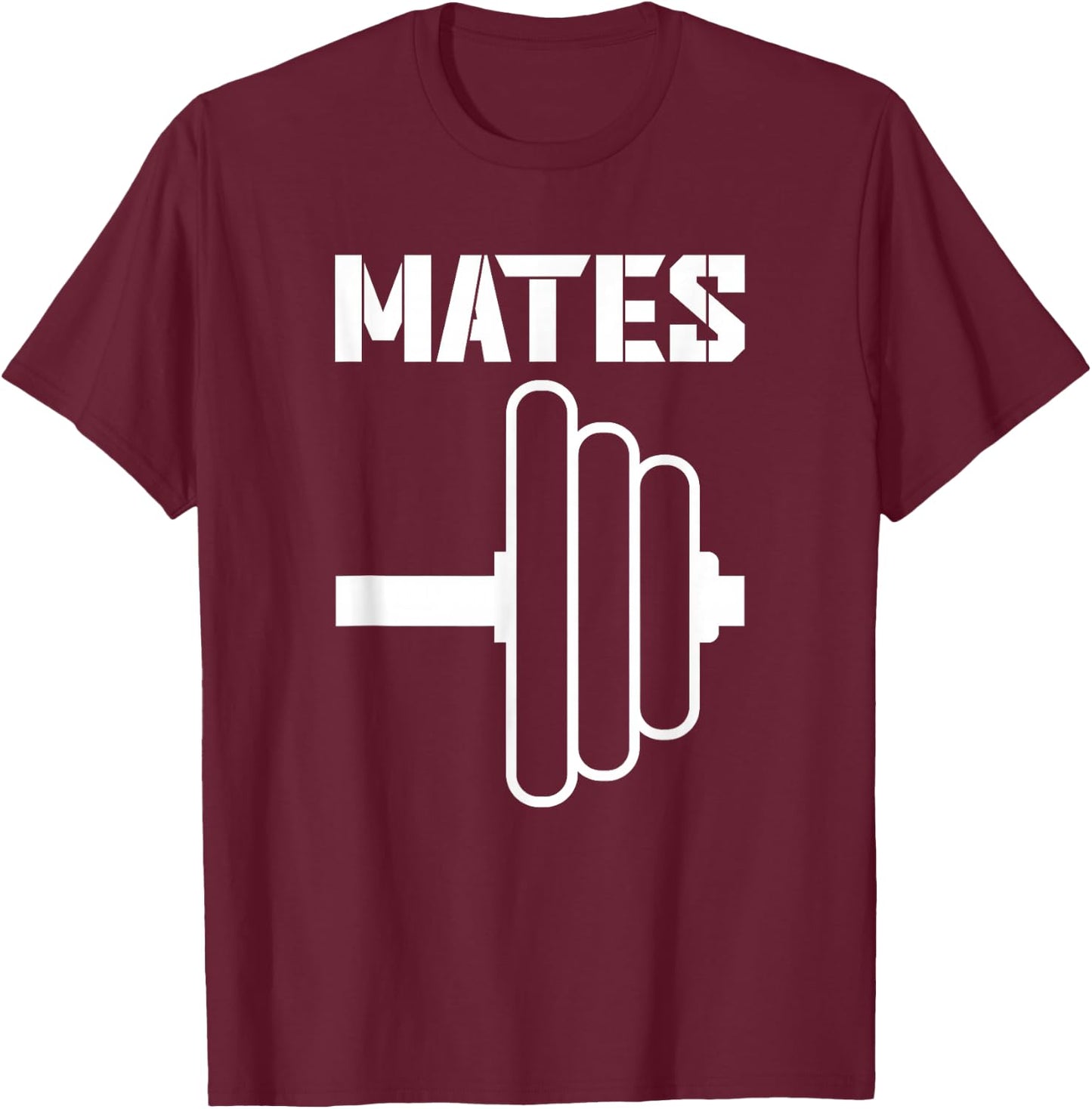 Swole Mates Funny Workout Couples Valentines Day Gym Fitness T-Shirt - T-Shirt | Maroon