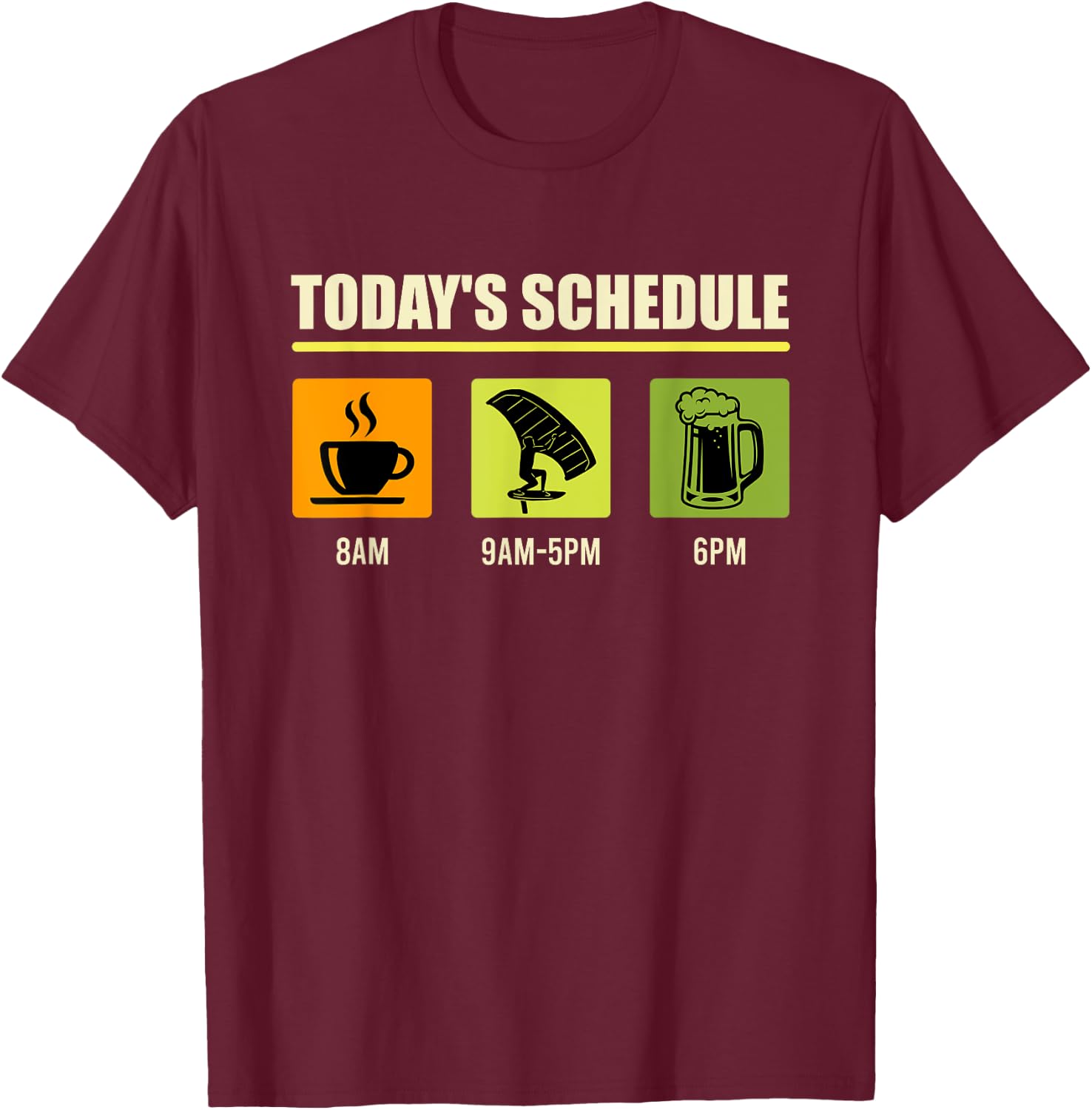Wingfoil daily planning Wing Surf Wingfoil T-Shirt - T-Shirt | Maroon