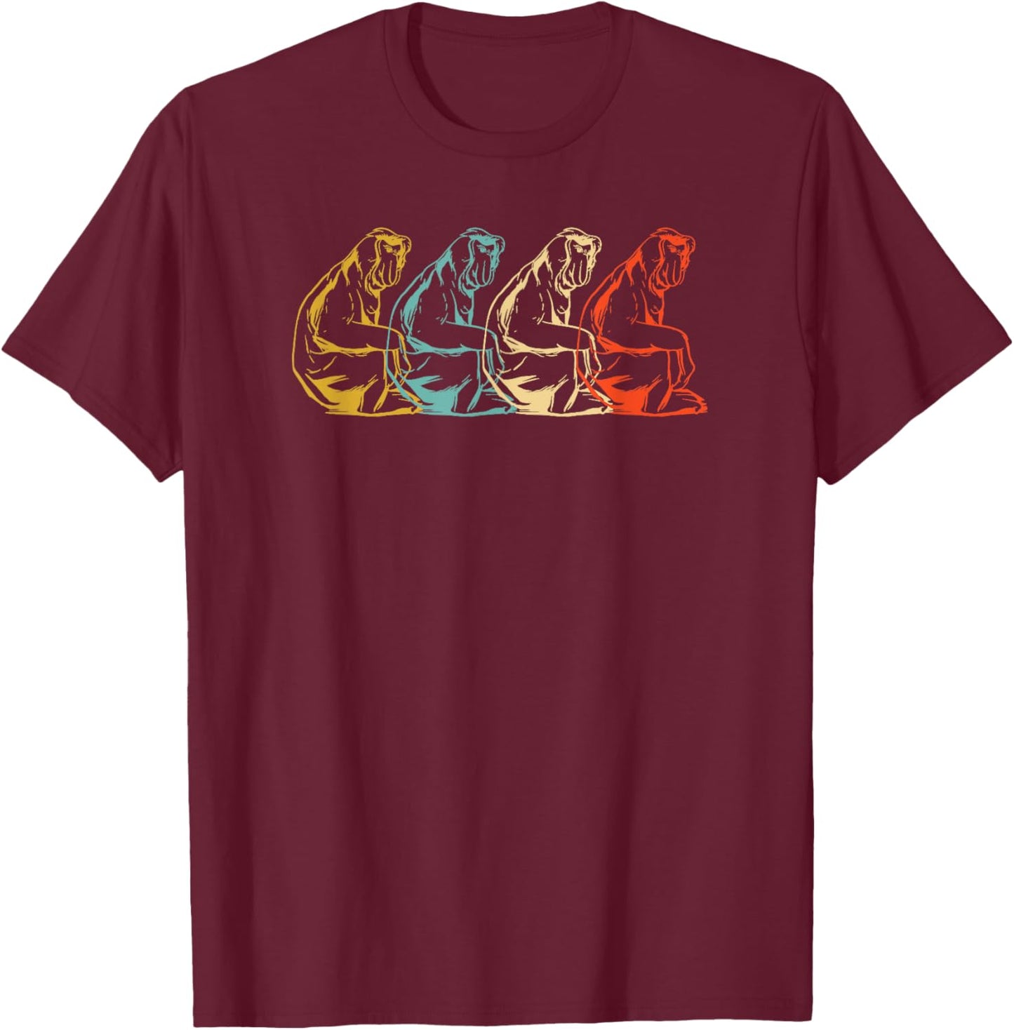 Proboscis Monkey Gifts T-Shirt - T-Shirt | Maroon