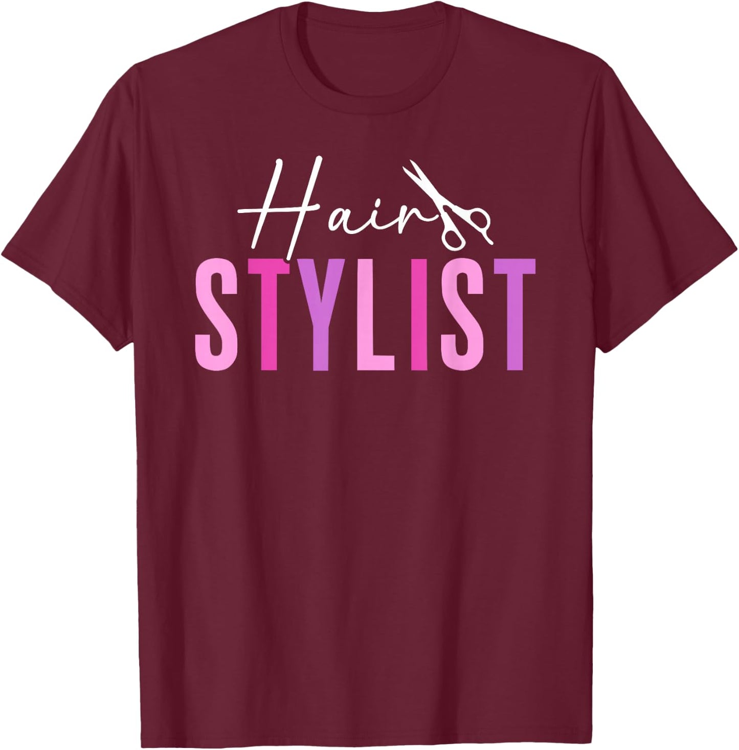 Hair Stylist Boho Hair Dresser Hairstylist Hairdresser T-Shirt - T-Shirt | Maroon