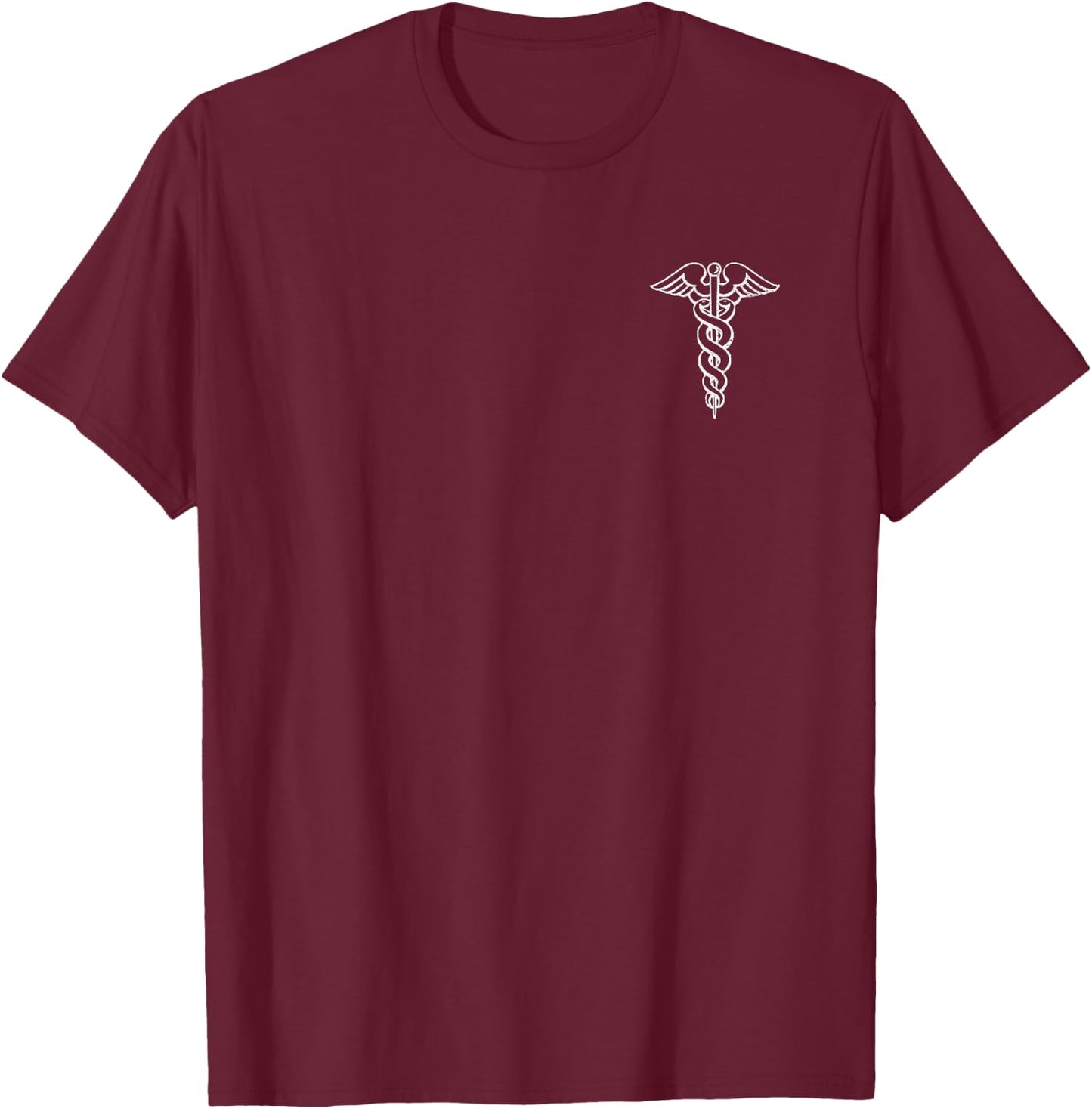Caduceus Symbol Nurse Doctor Medic Rn Np Na Hospital T-Shirt - T-Shirt | Maroon