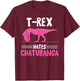 T-Rex Hates Chaturanga - Yoga Graphic T-Shirt - T-Shirt | Maroon