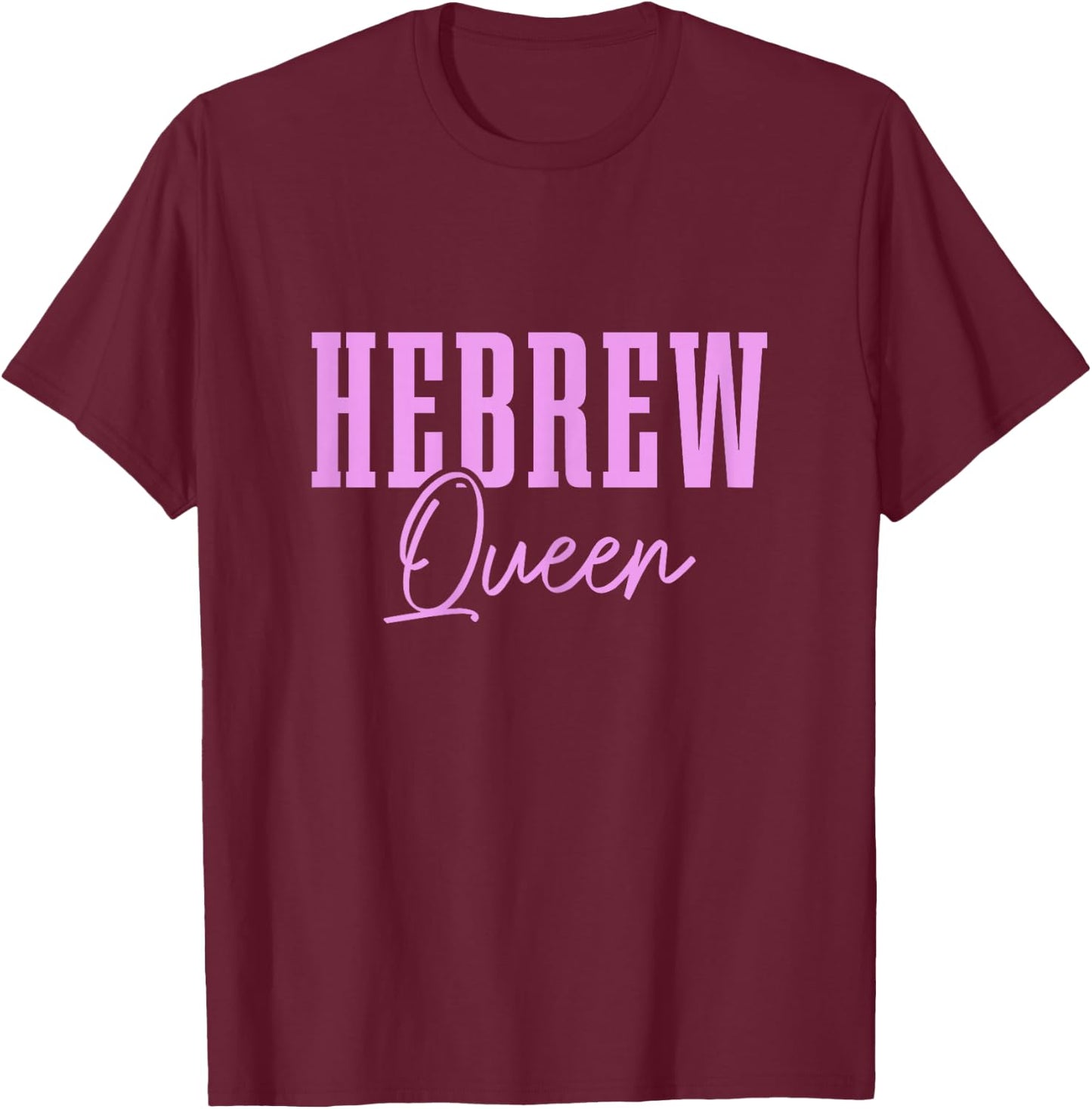 Hebrew Israelite Clothing Women's Jewish Cultural , Black, X-Small, Short Sleeve, , Classic Fit, Pull On T-Shirt - T-Shirt | Maroon