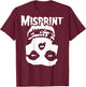 Misprint Skull (on back) T-Shirt - T-Shirt | Maroon