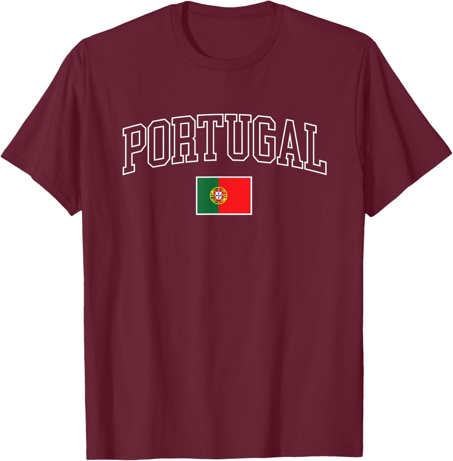 Vintage Portugal Flag Retro Kids Souvenir T-Shirt - T-Shirt | Maroon