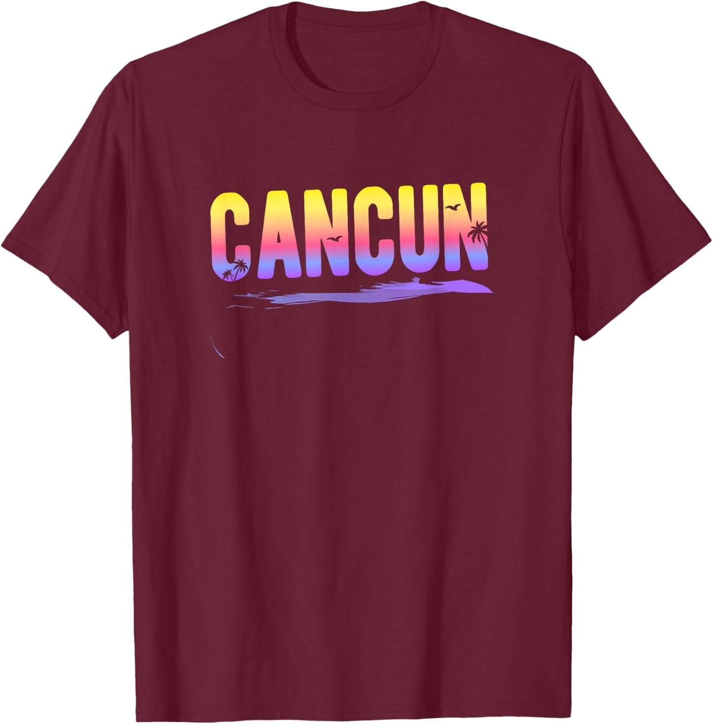 Cancun Mexico Souvenir T-Shirt - T-Shirt | Maroon