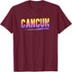 Cancun Mexico Souvenir T-Shirt - T-Shirt | Maroon