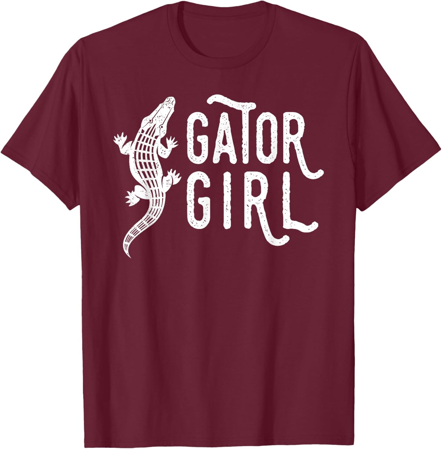 Fun Gator Girl Shirt, Reptile Alligator Gift T-Shirt - T-Shirt | Maroon