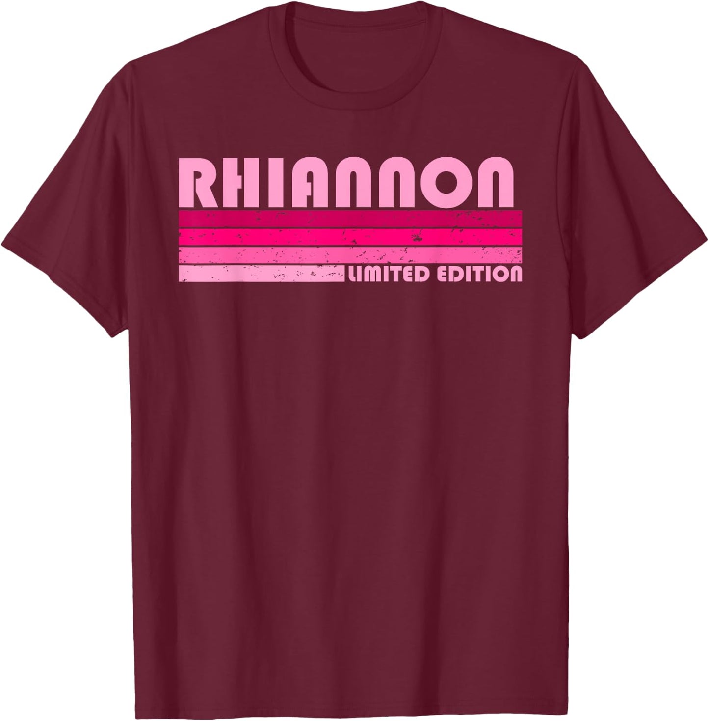 RHIANNON Name Personalized Retro Vintage 80s 90s Birthday T-Shirt - T-Shirt | Maroon