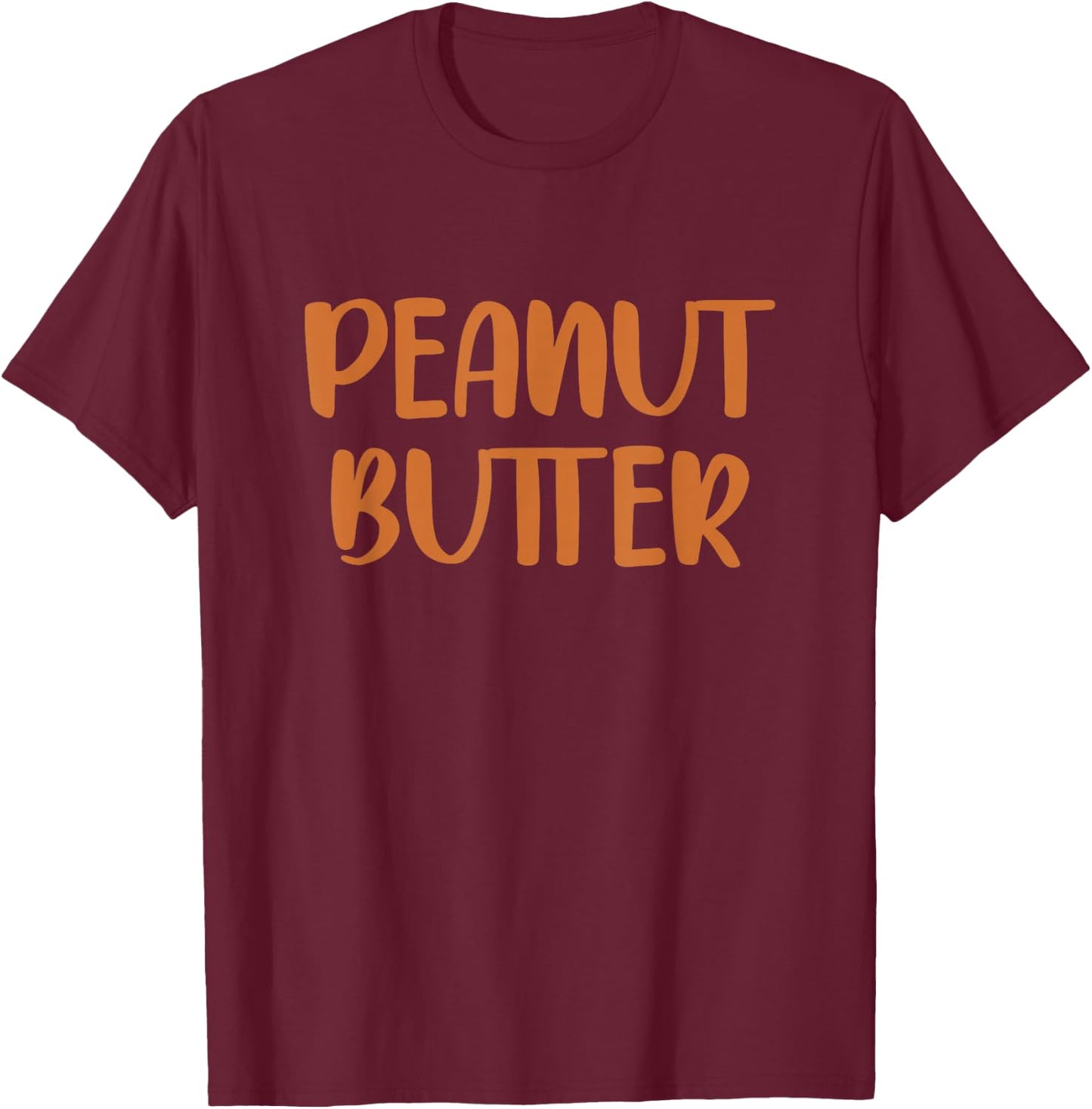 Peanut Butter & Jelly PB&J Matching Couple Halloween Costume T-Shirt - T-Shirt | Maroon
