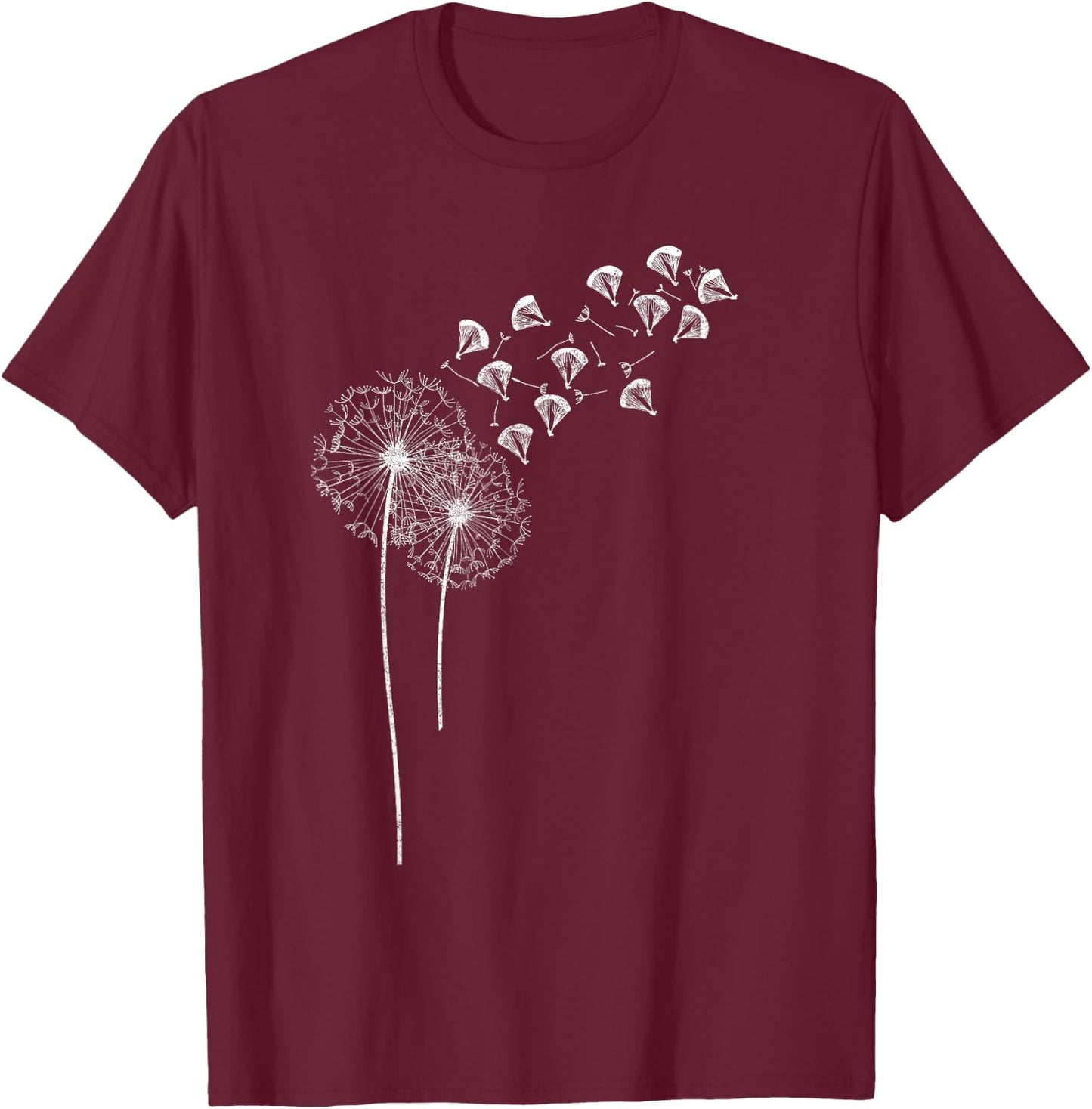 Paragliding pilots fly out of dandelion T-Shirt - T-Shirt | Maroon
