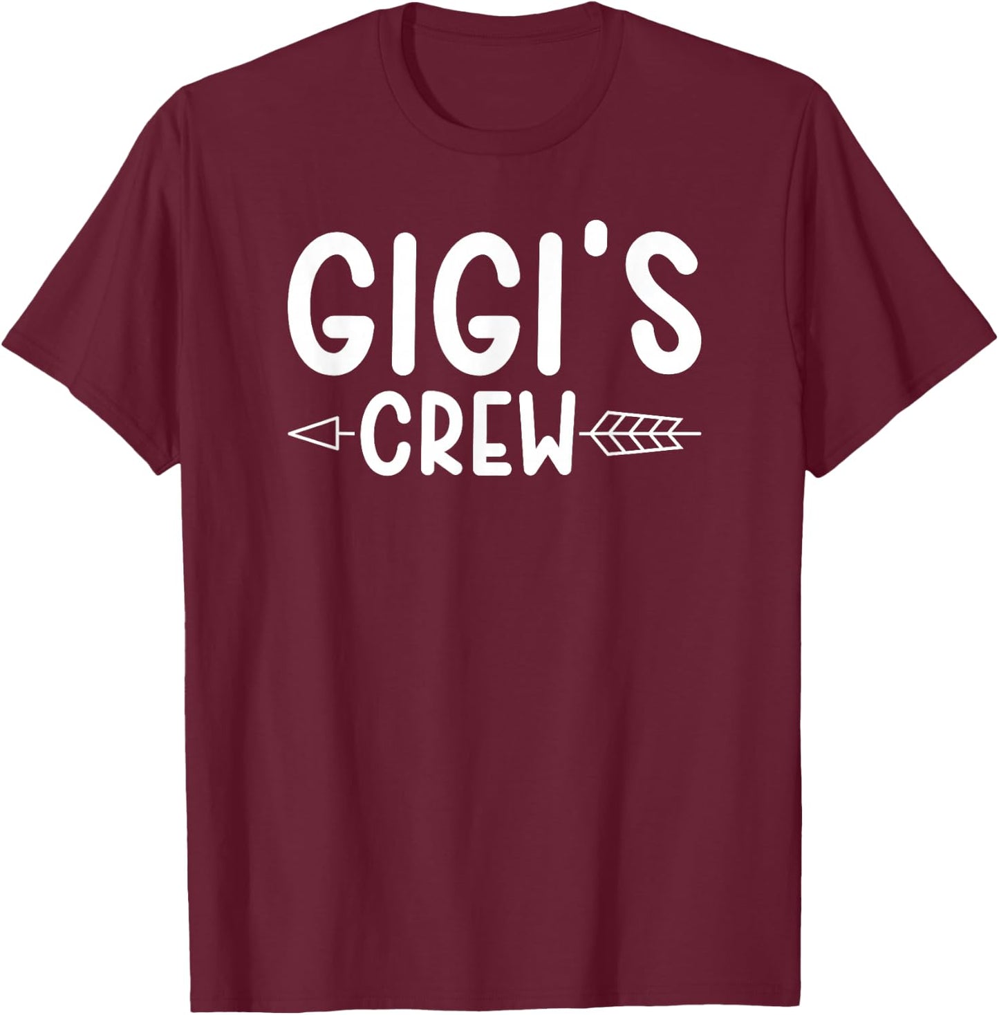Gigi's Crew From Gigi To Grandchild T-Shirt - T-Shirt | Maroon
