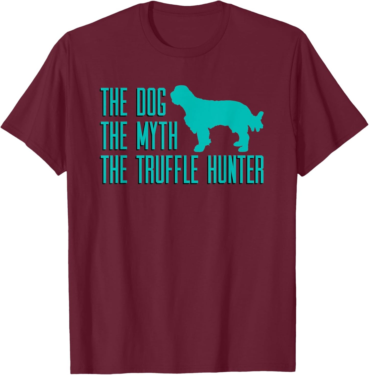 Truffle Hunting Dog Owner Fungi Sniffing Canine Mushroom T-Shirt - T-Shirt | Maroon