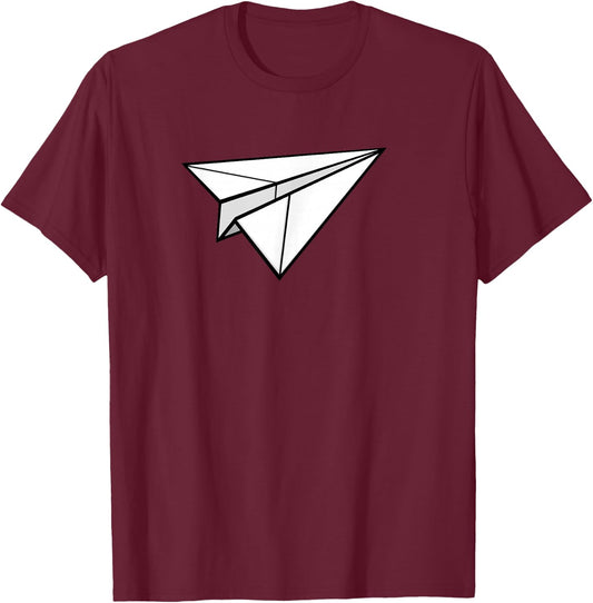 Paper Airplane T-Shirt - T-Shirt | Maroon