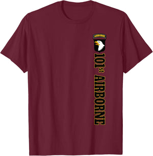 US Army 101st AIRBORNE Division Color Patch T-Shirt - T-Shirt | Maroon