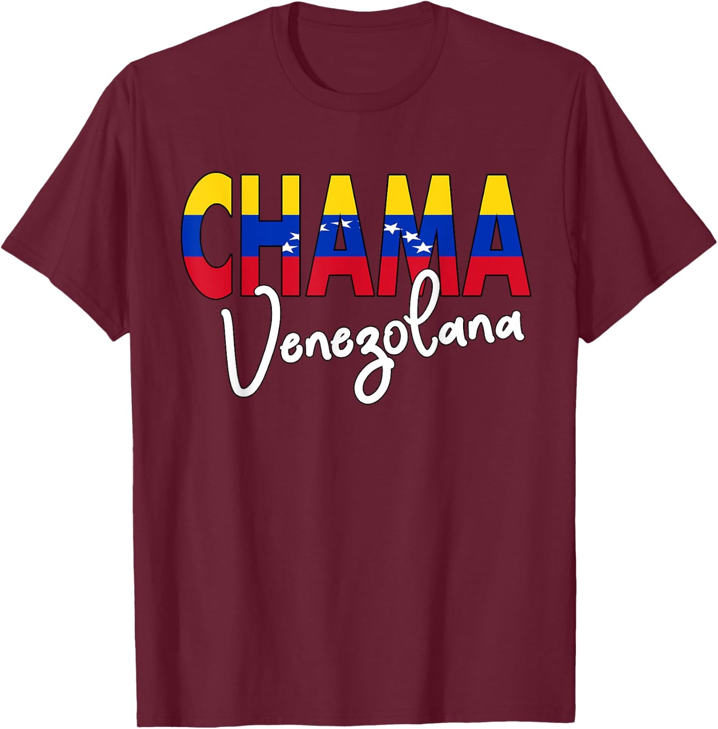 Artistic Design Chama Venezolana Flannel Flag Venezuela T-Shirt - T-Shirt | Maroon