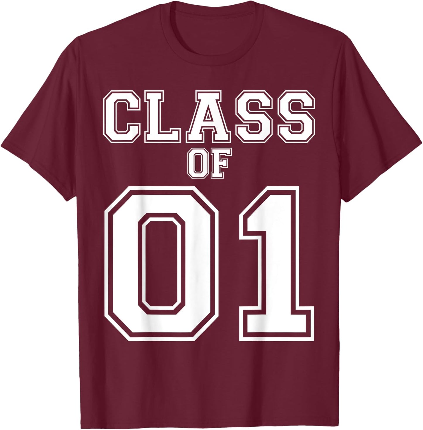 Class Of 2001 Custom Graduation Senior Personalized Grads T-Shirt - T-Shirt | Maroon