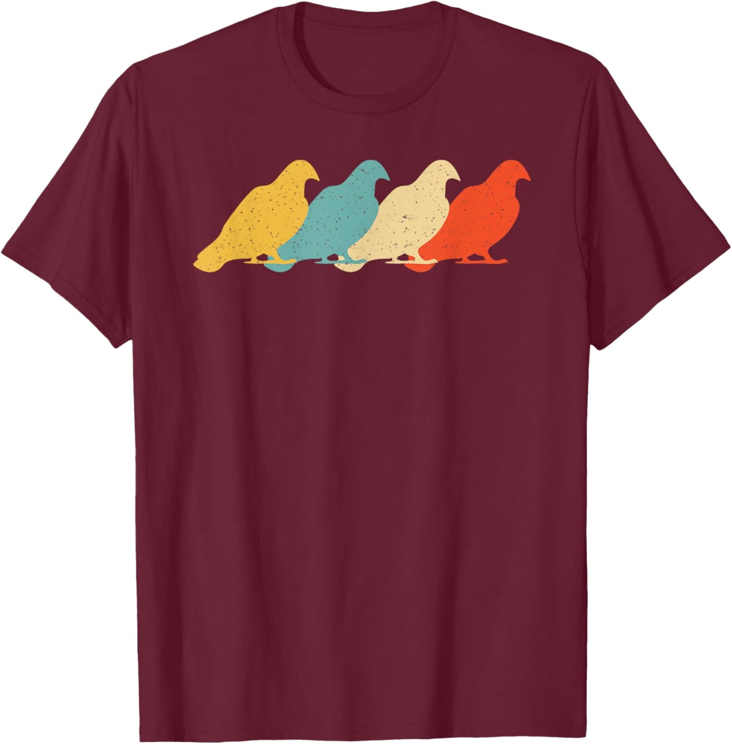 Pigeon Vintage Retro Bandtail Bird Dove Lover 60s 70s Gift T-Shirt - T-Shirt | Maroon