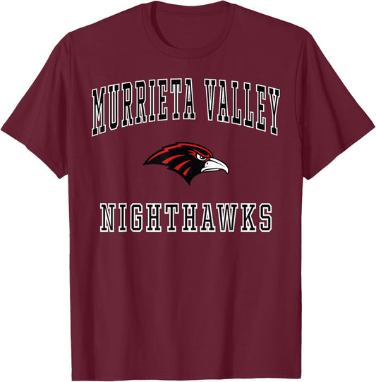 Murrieta Valley High School Nighthawks T-Shirt - T-Shirt | Maroon