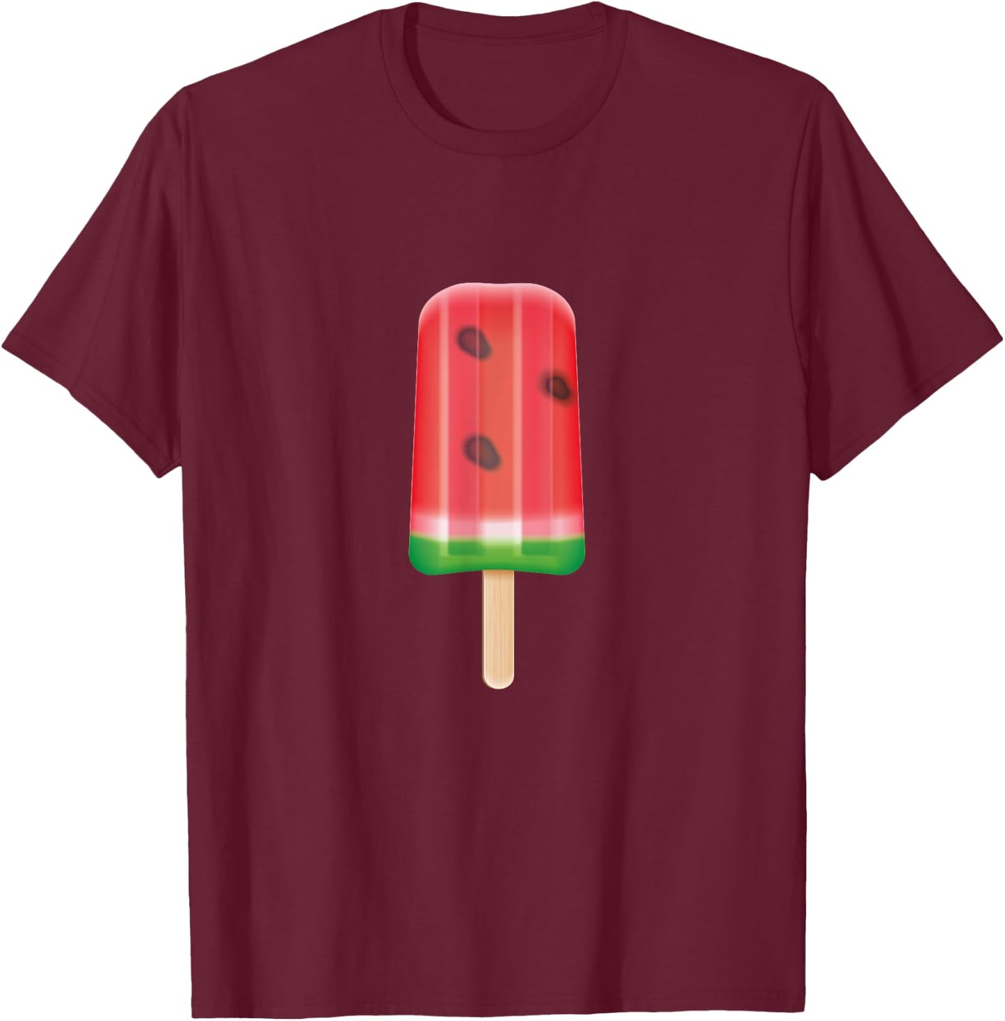 Christmas In July Popsicle Watermelon Graphic Plussize Women Kids T-Shirt - T-Shirt | Maroon