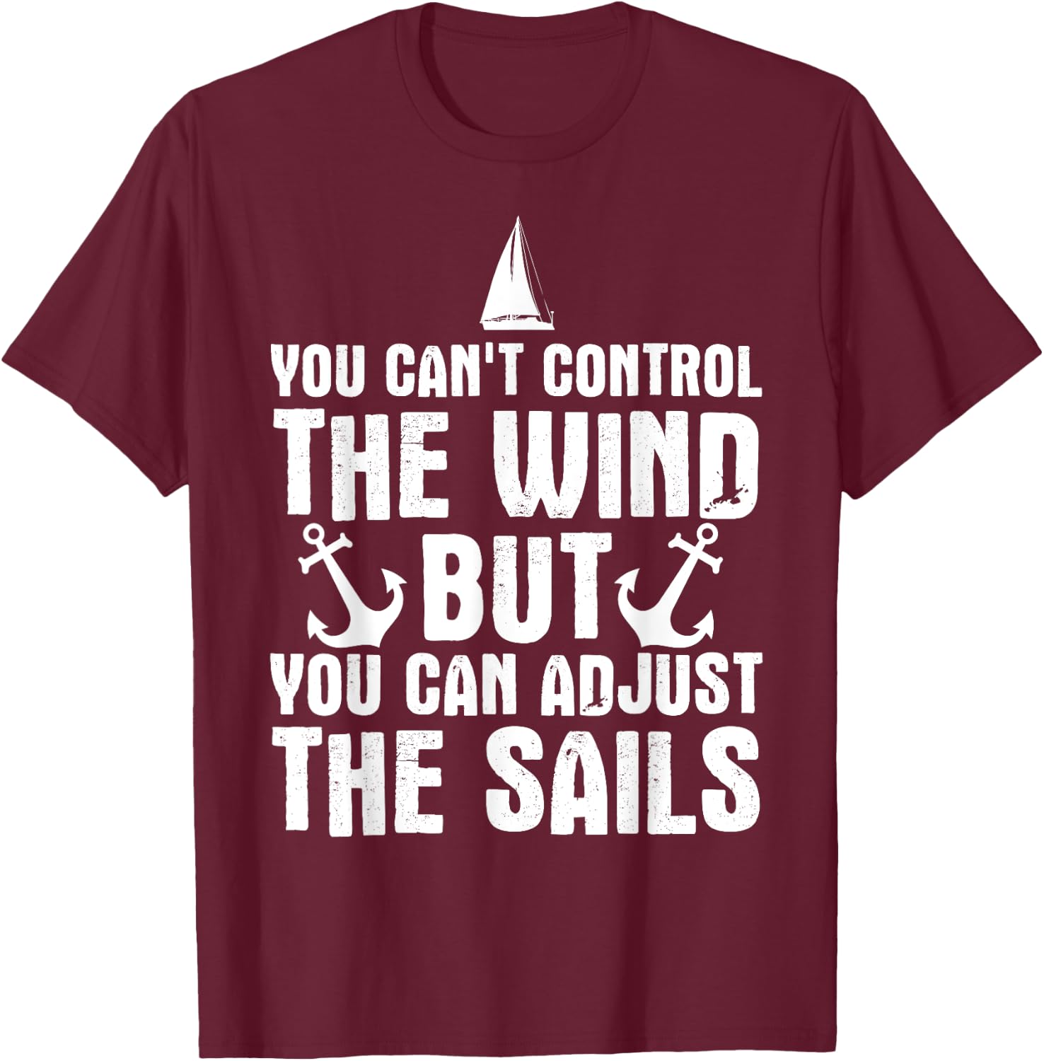 Cool Sailing Design Women Sailboat Jib Yacht Sailor T-Shirt - T-Shirt | Maroon