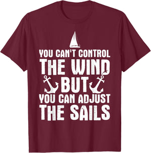 Cool Sailing Design Women Sailboat Jib Yacht Sailor T-Shirt - T-Shirt | Maroon