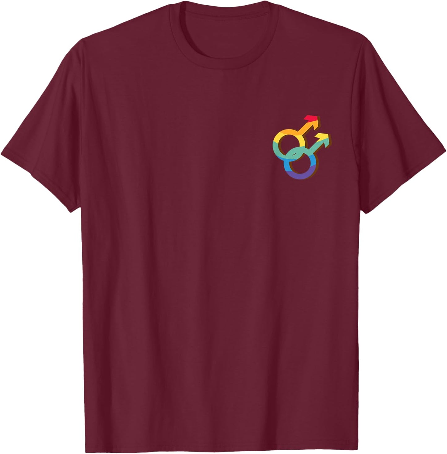 Gay Symbol at Heart Gay T-Shirt - T-Shirt | Maroon