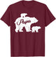 Papa Bear - Baby Newborn Twin Dad Bear Papabear T-Shirt - T-Shirt | Maroon