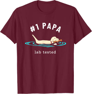 Lab Papa Yellow Labrador Retriever - Lab Dog Lover Men T-Shirt - T-Shirt | Maroon