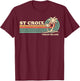 Vintage Retro Summer Vacation Virgin Island St. Croix Beach Men Women T-Shirt - T-Shirt | Maroon