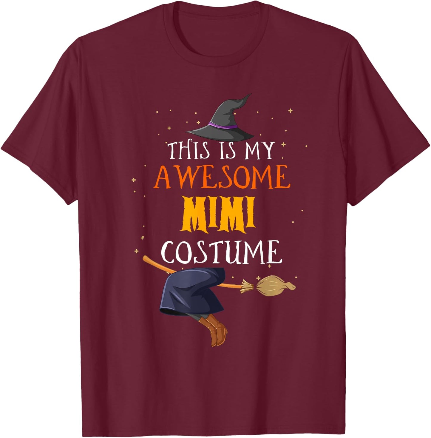 This Is My Awesome Mimi Costume Fun Halloween T-Shirt - T-Shirt | Maroon