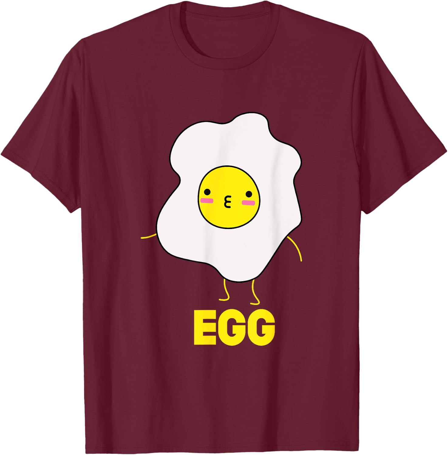 Bacon and Egg Cute Matching Couples Valentines Day Shirt T-Shirt - T-Shirt | Maroon