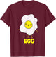 Bacon and Egg Cute Matching Couples Valentines Day Shirt T-Shirt - T-Shirt | Maroon